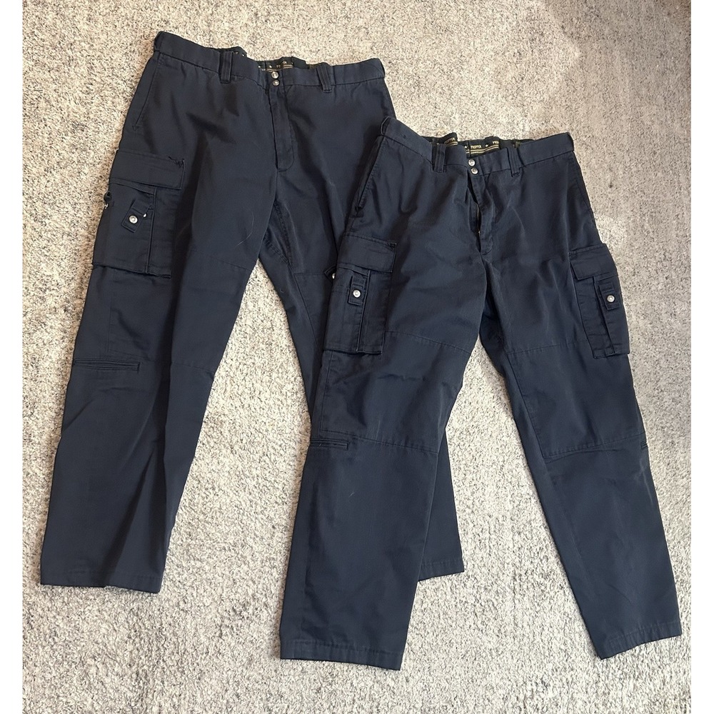 LOT of 2 Propper Mens 44x32 Navy Blue Tactical Cargo Pants Work Utility Uniform
